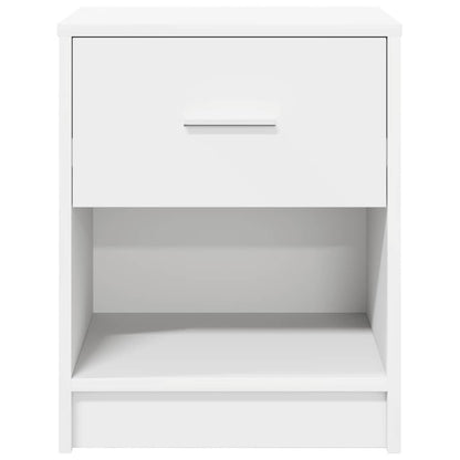 Comodino con Cassetto Bianco 40x34x50 cm