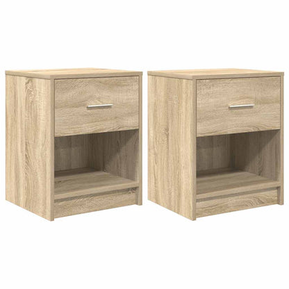 Comodini 2 pz con Cassetto Rovere Sonoma 40x34x50 cm