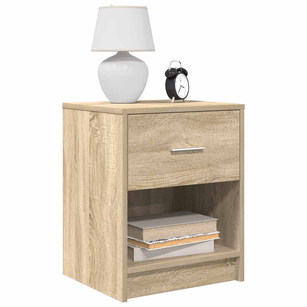 Comodini 2 pz con Cassetto Rovere Sonoma 40x34x50 cm