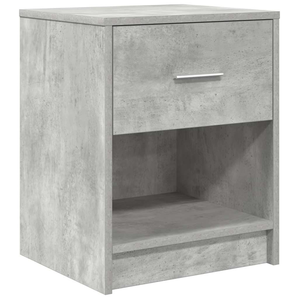 Comodino con Cassetto Grigio Cemento 40x34x50 cm