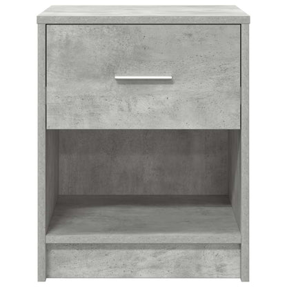 Comodino con Cassetto Grigio Cemento 40x34x50 cm