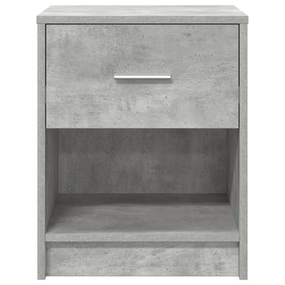 Comodini 2 pz con Cassetto Grigio Cemento 40x34x50 cm
