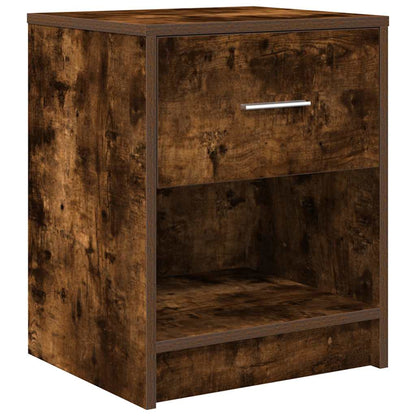Comodino con Cassetto Rovere Fumo 40x34x50 cm