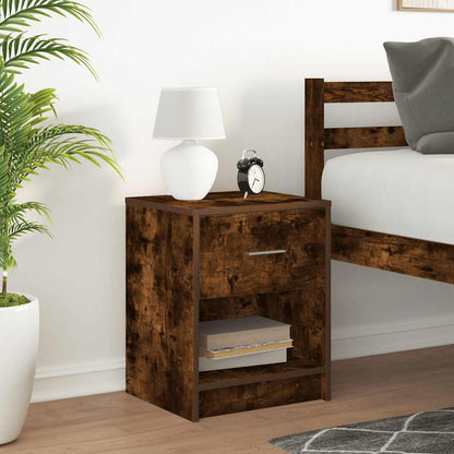 Comodino con Cassetto Rovere Fumo 40x34x50 cm