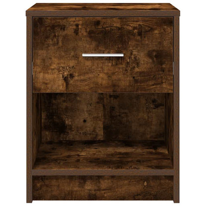 Comodini 2 pz con Cassetto Rovere Fumo 40x34x50 cm