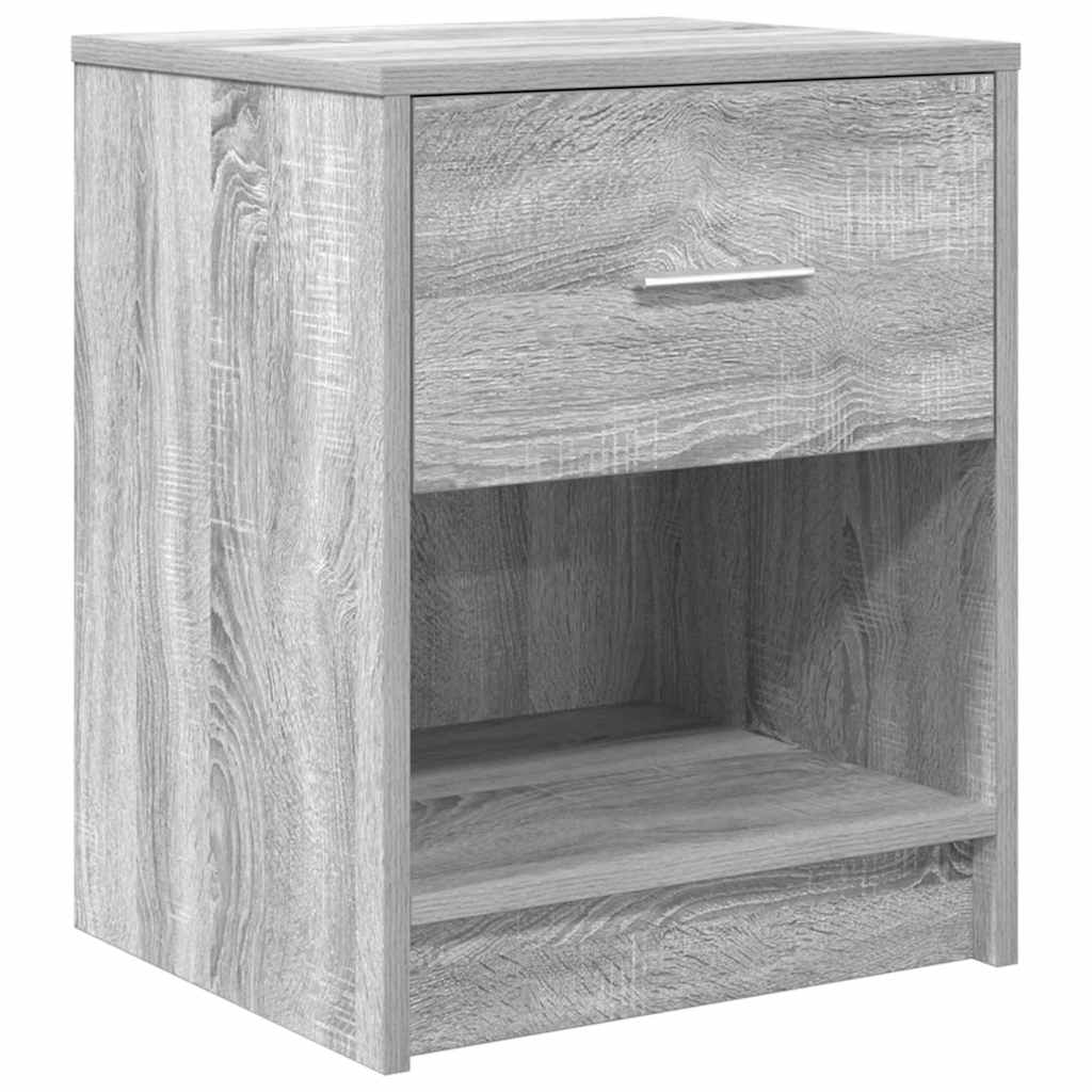 Comodino con Cassetto Grigio Sonoma 40x34x50 cm