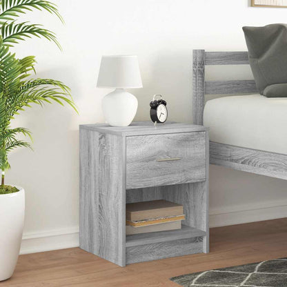 Comodino con Cassetto Grigio Sonoma 40x34x50 cm
