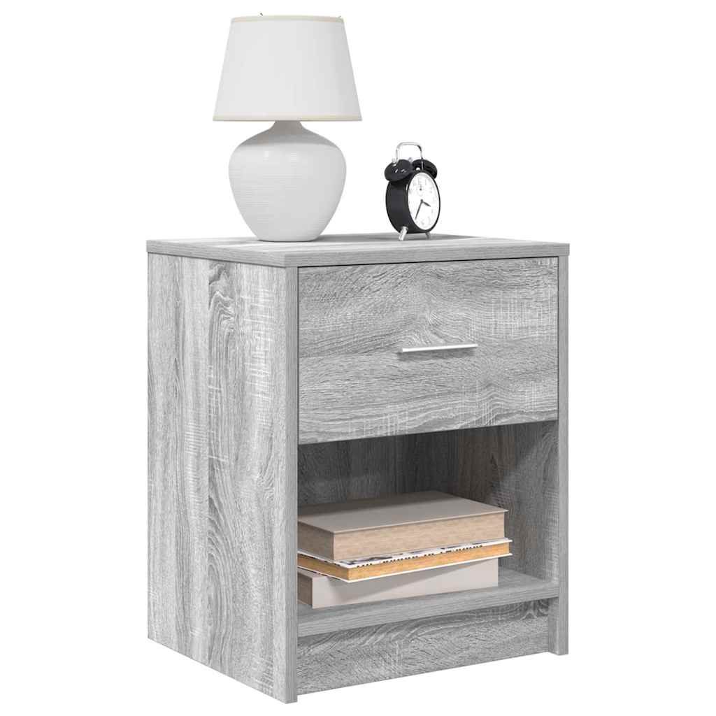 Comodino con Cassetto Grigio Sonoma 40x34x50 cm