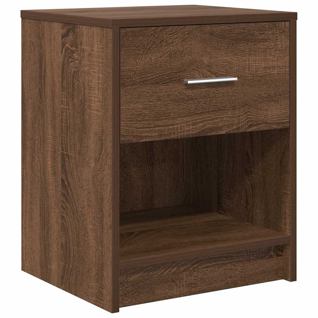 Comodino con Cassetto Rovere Marrone 40x34x50 cm