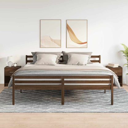 Comodini 2 pz con Cassetto Rovere Marrone 40x34x50 cm