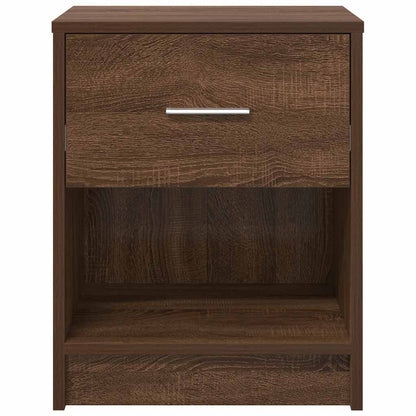 Comodini 2 pz con Cassetto Rovere Marrone 40x34x50 cm
