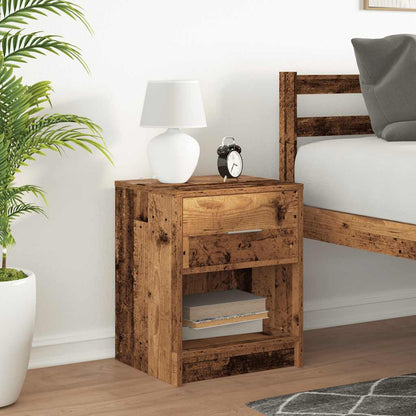 Comodino con Cassetto Legno Antico 40x34x50 cm
