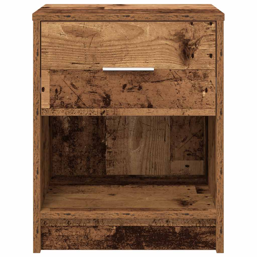 Comodino con Cassetto Legno Antico 40x34x50 cm
