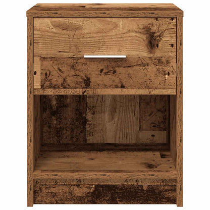 Comodini 2 pz con Cassetto Legno Antico 40x34x50 cm