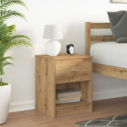 Comodino con Cassetto Rovere Artigianale 40x34x50 cm