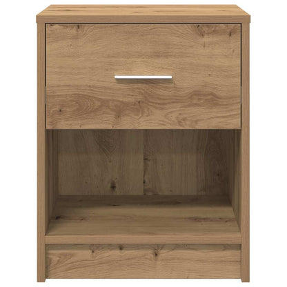 Comodini 2 pz con Cassetto Rovere Artigianale 40x34x50 cm