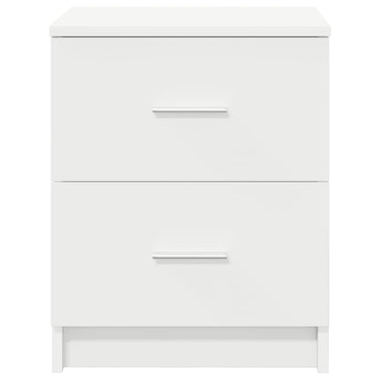 Comodino con 2 Cassetti Bianco 40x36x50 cm