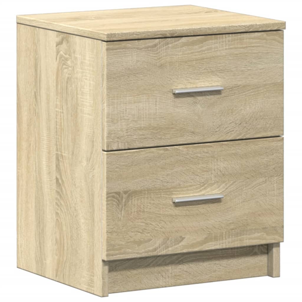 Comodino con 2 Cassetti Rovere Sonoma 40x36x50 cm