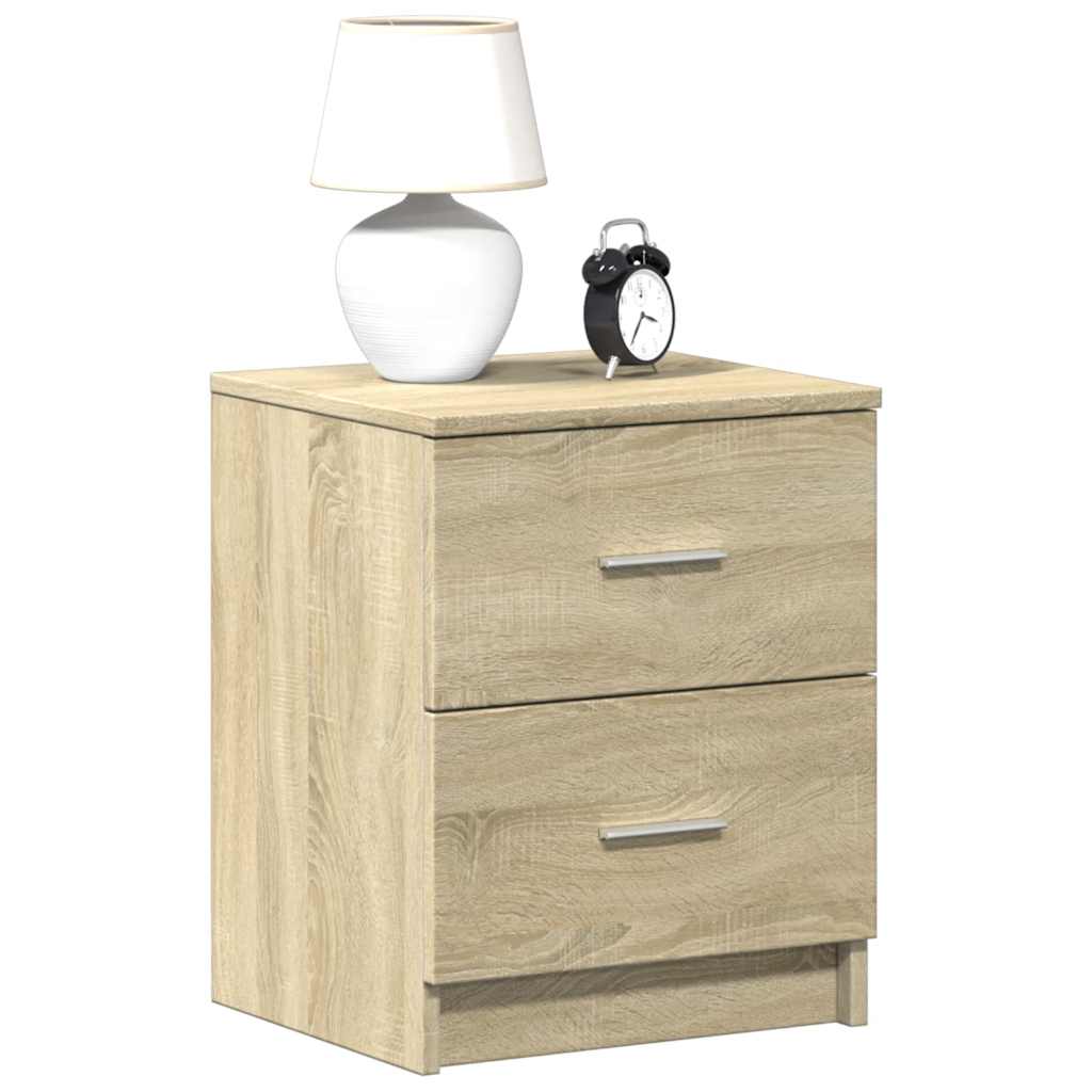 Comodino con 2 Cassetti Rovere Sonoma 40x36x50 cm