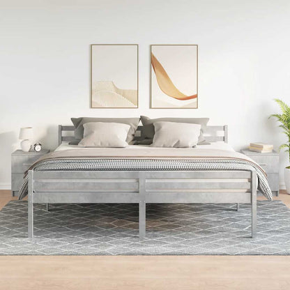 Comodini 2 pz con 2 Cassetti Grigio Cemento 40x36x50 cm