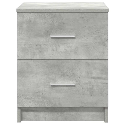 Comodini 2 pz con 2 Cassetti Grigio Cemento 40x36x50 cm