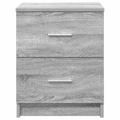 Comodini 2 pz con 2 Cassetti Grigio Sonoma 40x36x50 cm