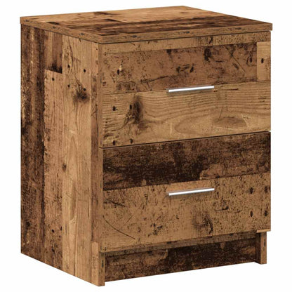 Comodino con 2 Cassetti Legno Antico 40x36x50 cm