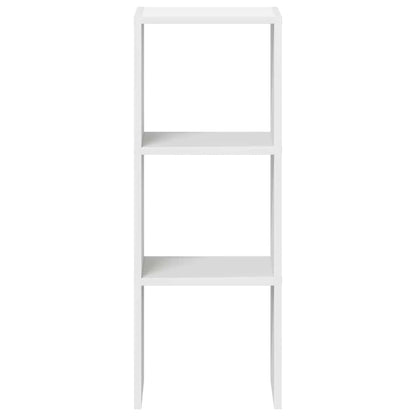 Libreria Impilabili Bianca 30x30x80 cm in Legno Multistrato