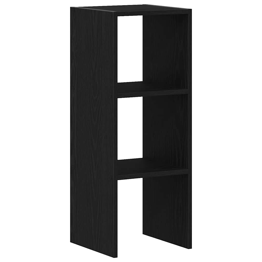 Libreria Impilabili Rovere Nero 30x30x80 cm Legno Multistrato