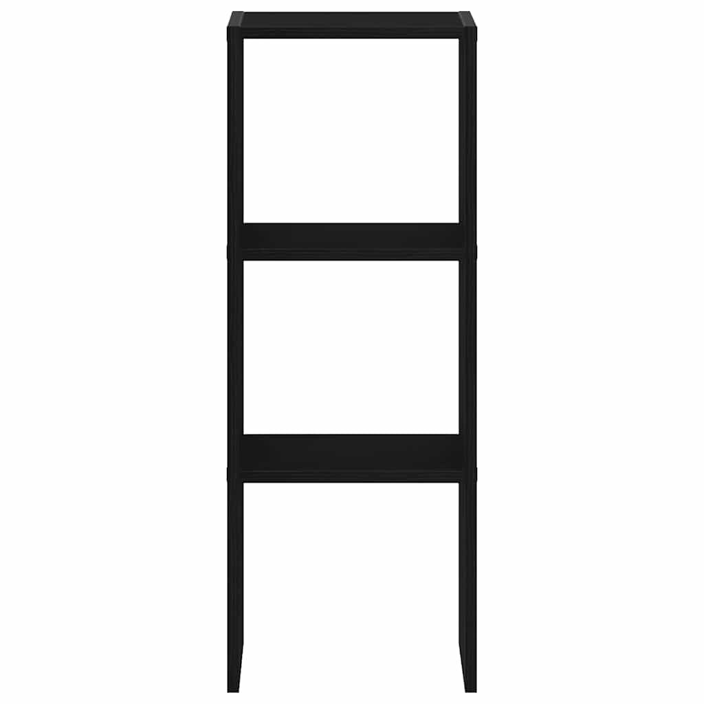Libreria Impilabili Rovere Nero 30x30x80 cm Legno Multistrato
