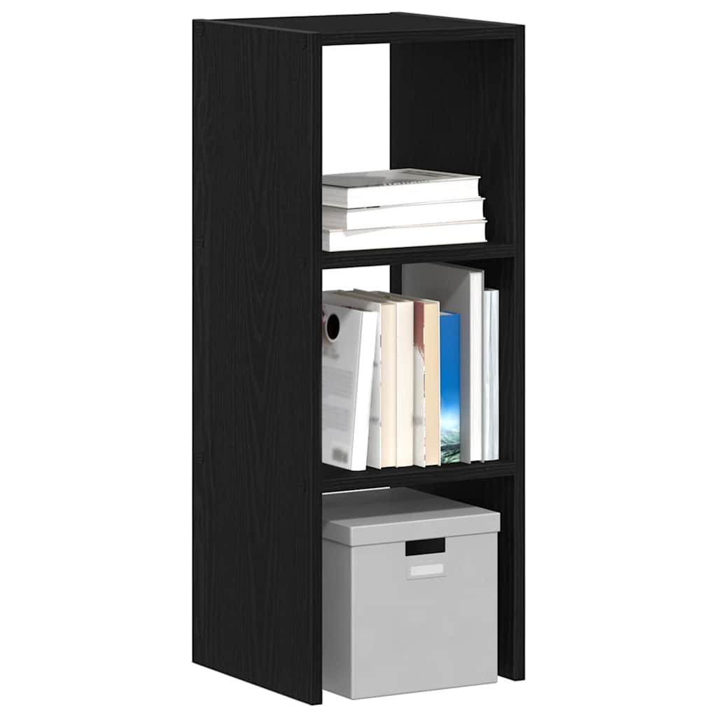 Libreria Impilabili Rovere Nero 30x30x80 cm Legno Multistrato