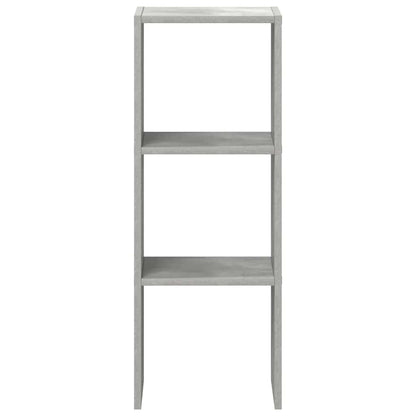 Libreria Impilabili Grigio Cemento 30x30x80cm Legno Multistrato