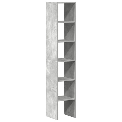 Librerie 2 pz Impilabili Grigio Cemento 30x30x80 cm Truciolato