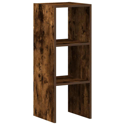Libreria Impilabili Rovere Fumo 30x30x80 cm Legno Multistrato