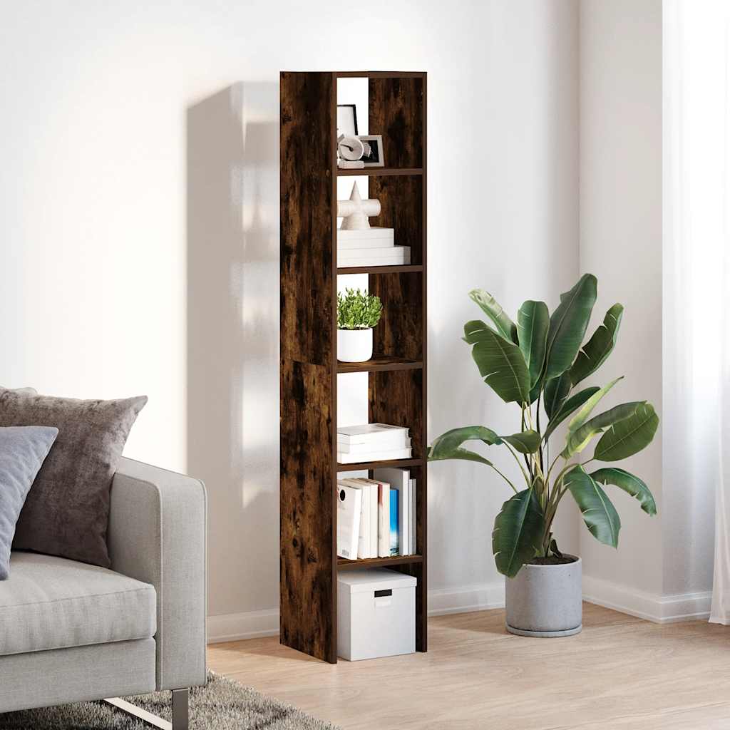 Librerie 2 pz Impilabili Rovere Fumo 30x30x80 cm in Truciolato