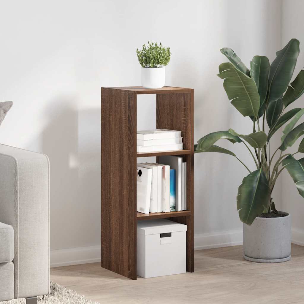 Libreria Impilabili Rovere Marrone 30x30x80cm Legno Multistrato