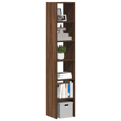 Librerie 2 pz Impilabili Rovere Marrone 30x30x80 cm Truciolato