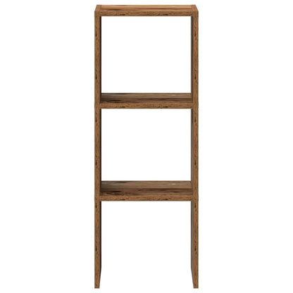 Libreria Impilabili Legno Antico 30x30x80 cm Legno Multistrato