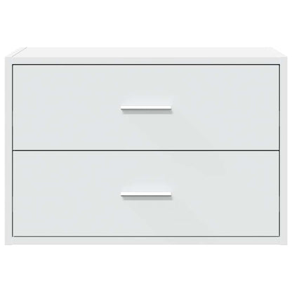 Armadio con 2 Cassetti Bianco 60x31x40 cm in Legno Multistrato