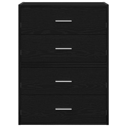 Armadi con 2 Cassetti 2 pz Rovere Nero 60x31x40 cm Truciolato
