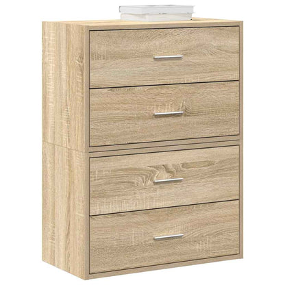 Armadi con 2 Cassetti 2 pz Rovere Sonoma 60x31x40 cm Truciolato
