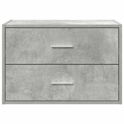 Armadio con 2 Cassetti Grigio Cemento 60x31x40 cm in Truciolato