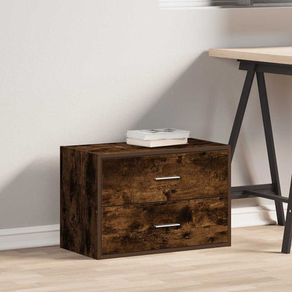 Armadio con 2 Cassetti in Rovere Fumo 60x31x40 cm in Truciolato