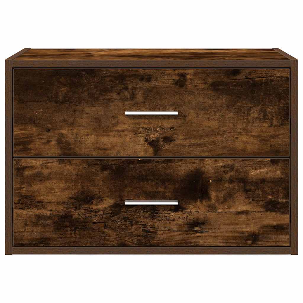 Armadio con 2 Cassetti in Rovere Fumo 60x31x40 cm in Truciolato