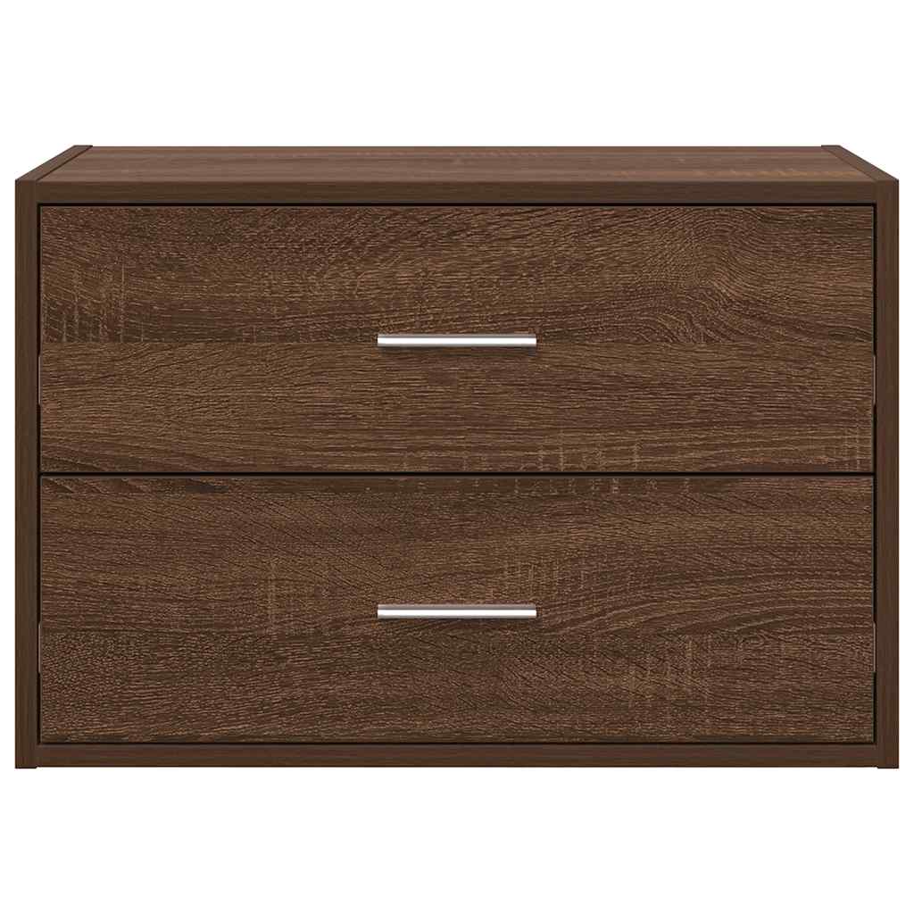 Armadio con 2 Cassetti Rovere Marrone 60x31x40 cm in Truciolato