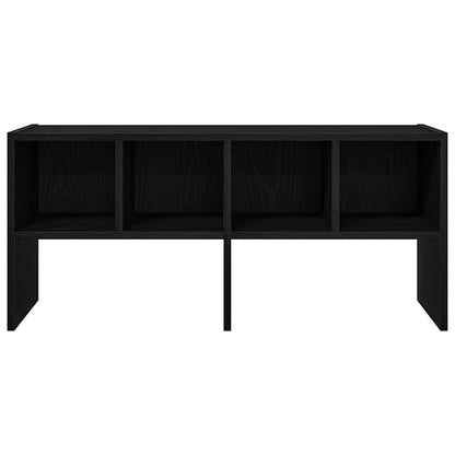 Scarpiera Impilabile Rovere Nero 89,5x30x40 cm