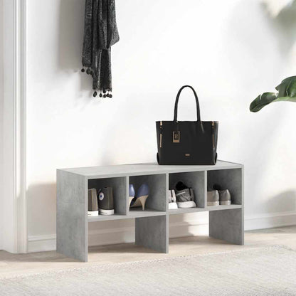 Scarpiera Impilabile Grigio Cemento 89,5x30x40 cm