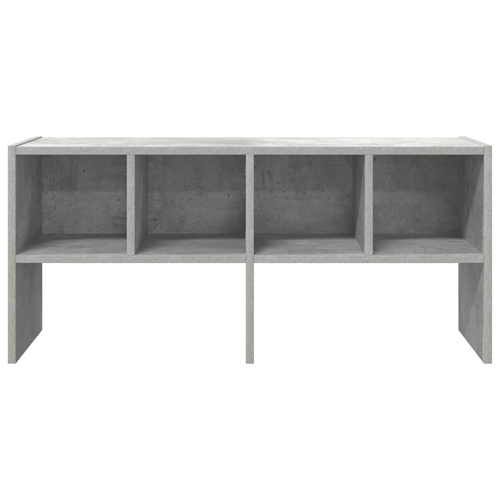 Scarpiera Impilabile Grigio Cemento 89,5x30x40 cm