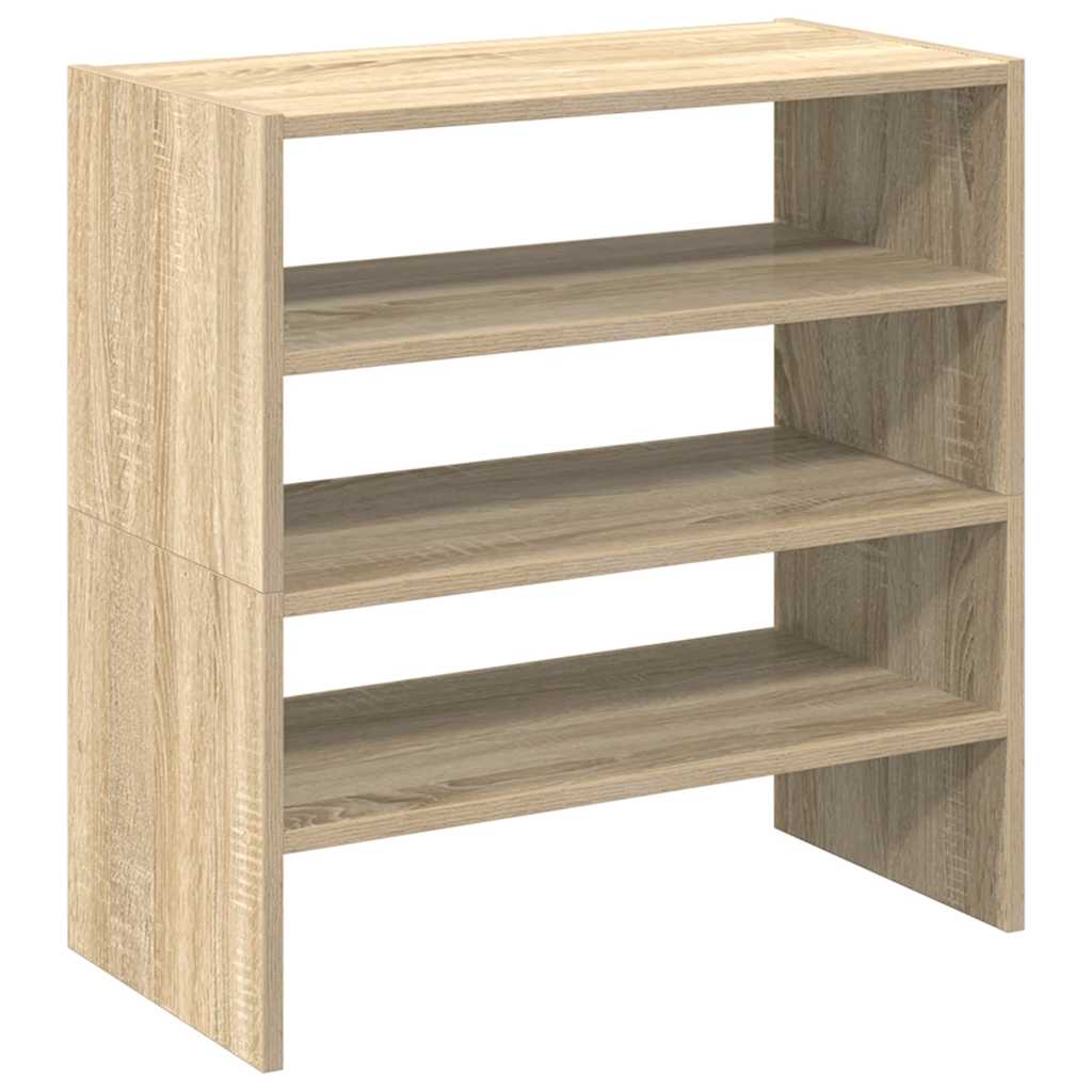 Scarpiere 2 pz Impilabili Rovere Sonoma 60x30x30,5 cm