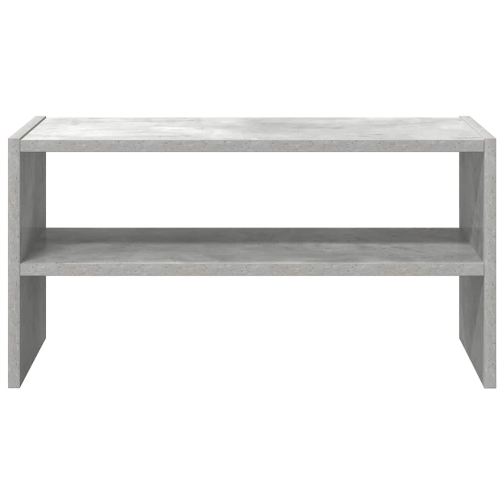 Scarpiera Impilabile Grigio Cemento 60x30x30,5 cm